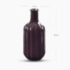 Dark Purple Ribbed Tall Ceramic Vase - Large