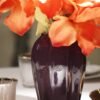 Dark Purple Glazed Ceramic Vase - Small