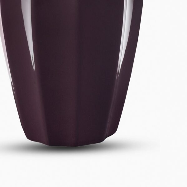 Dark Purple Glazed Ceramic Vase - Small