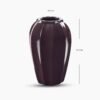 Dark Purple Glazed Ceramic Vase - Small