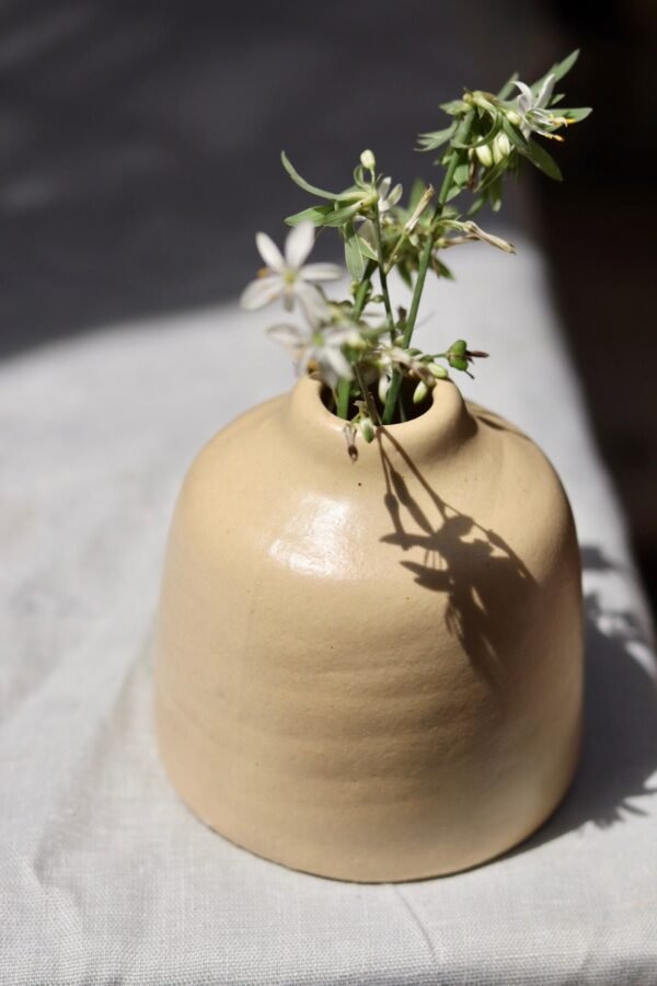 Cream Bud Vase - Short