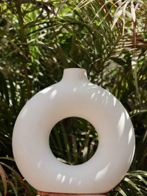 IMG_9550_Original.jpg Large Donut Vase - White