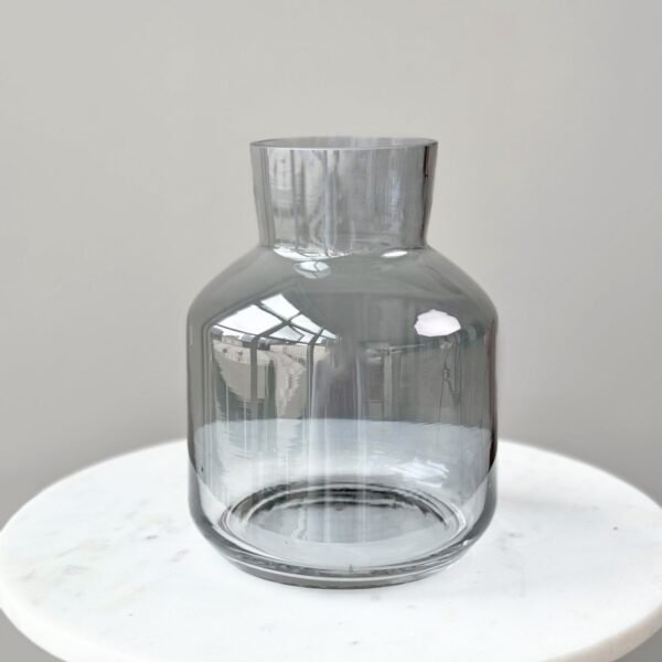 eeeeee.jpg Smoked Glass Vase 8 inch