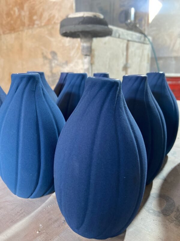 Sanded Blue Vase