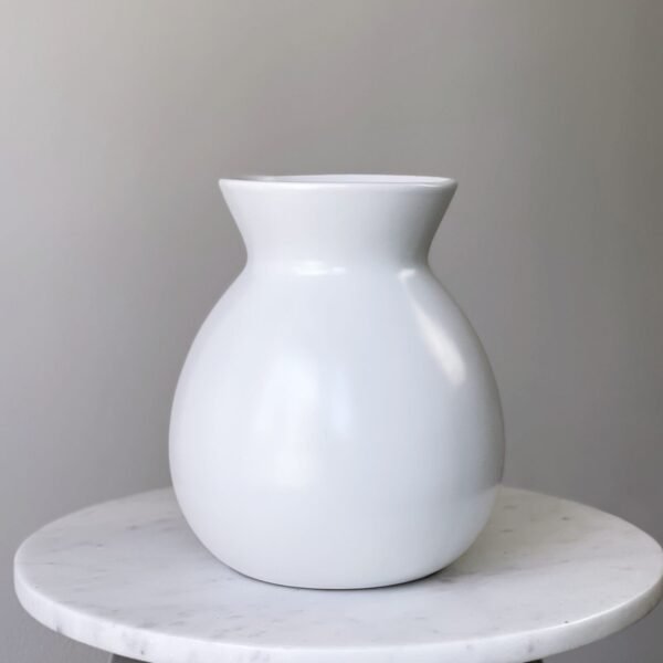White Ceramic Vase 8 inch